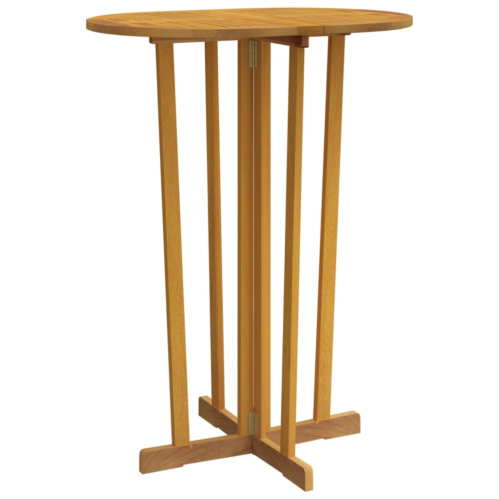  Solid Teak Wood Folding Bar Table 90x65x105 cm