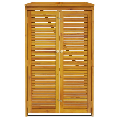 Single Garbage Bin Shed Solid Wood Acacia