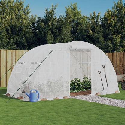 Greenhouse with Steel Frame White 8 m² 4x2x2 m