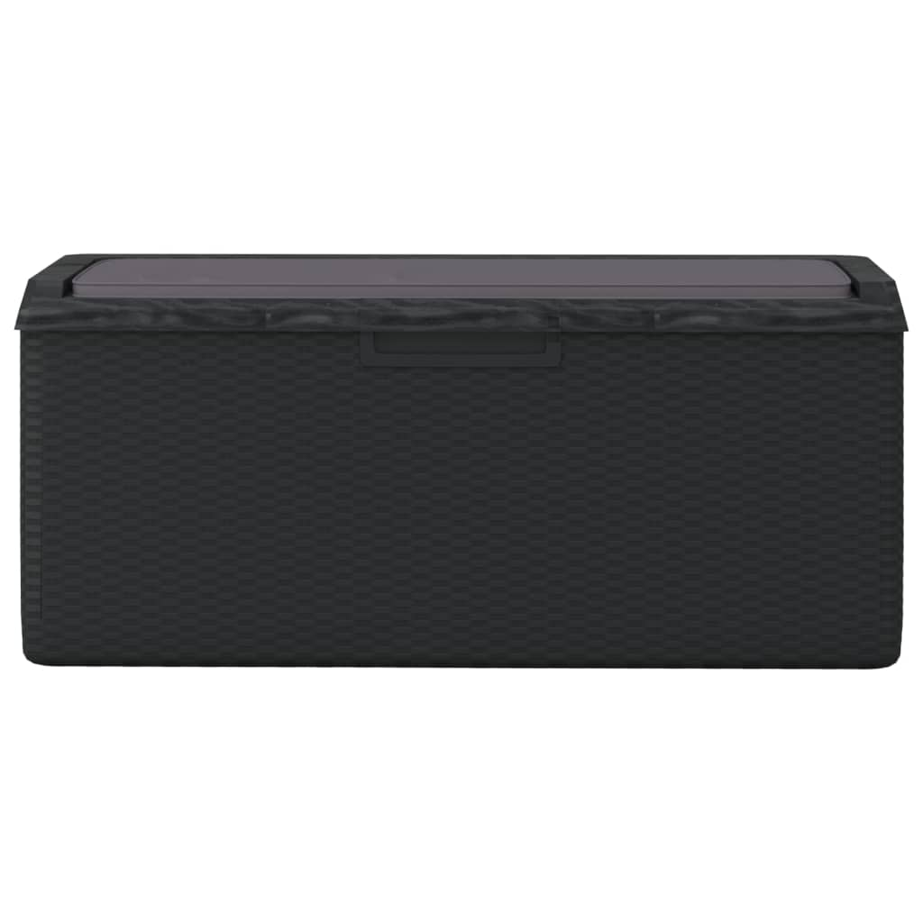  Anthracite Garden Storage Box with Seat Cushion 350 L 