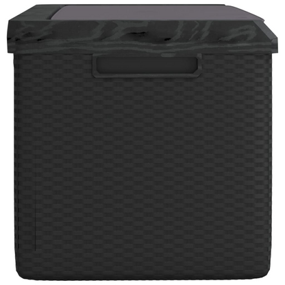  Anthracite Garden Storage Box with Seat Cushion 350 L 