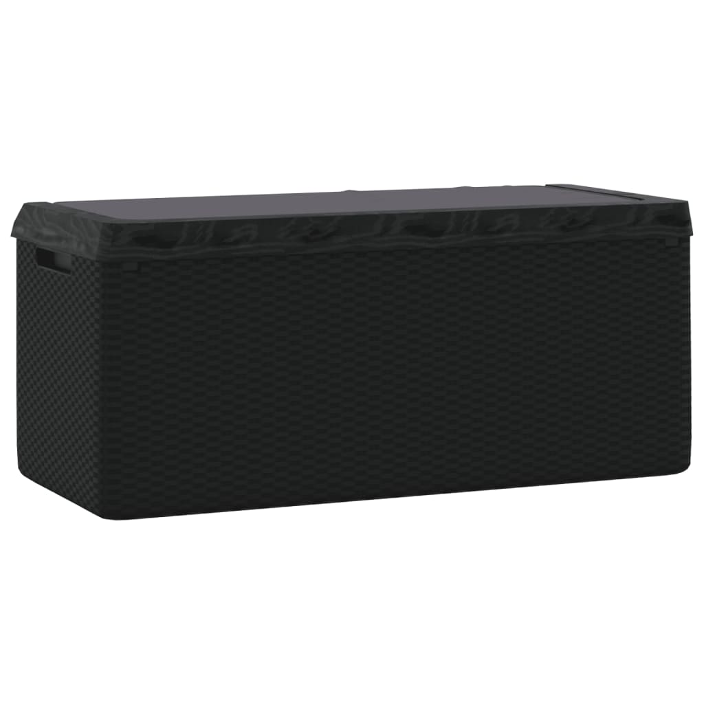  Anthracite Garden Storage Box with Seat Cushion 350 L 