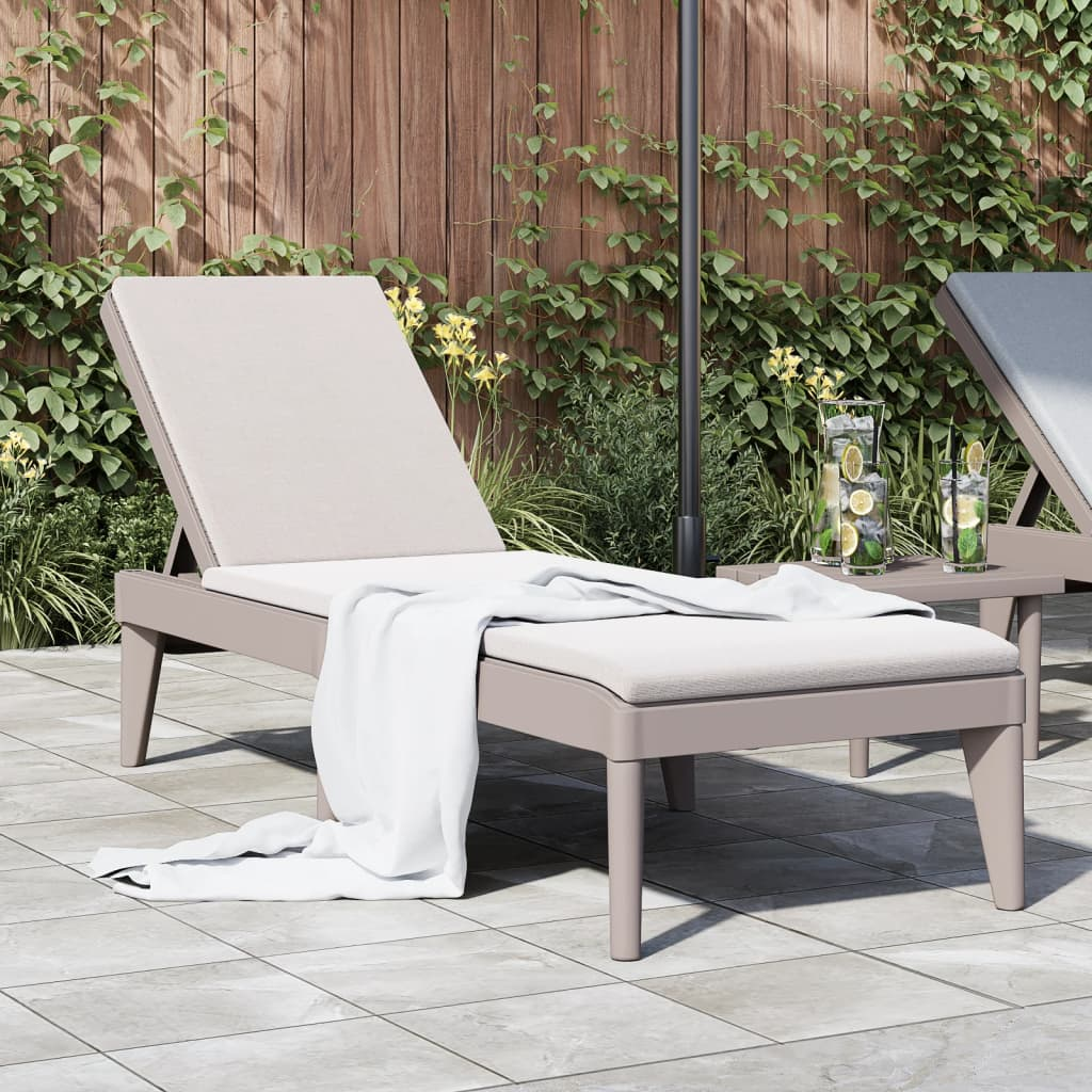 Cappuccino Sun Lounger 186x60x29 cm