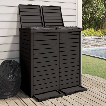 Black Outdoor Garbage Bin | Jscapes Home and Garden