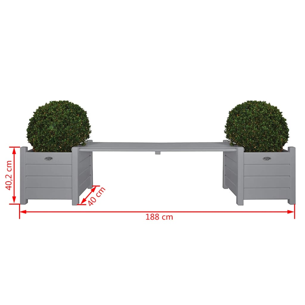 Esschert Design Planters with Bridge Bench | Jscapes