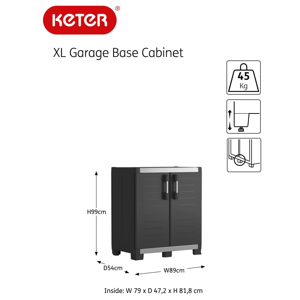 Keter Low Storage Cabinet | Jscapes Home and Garden