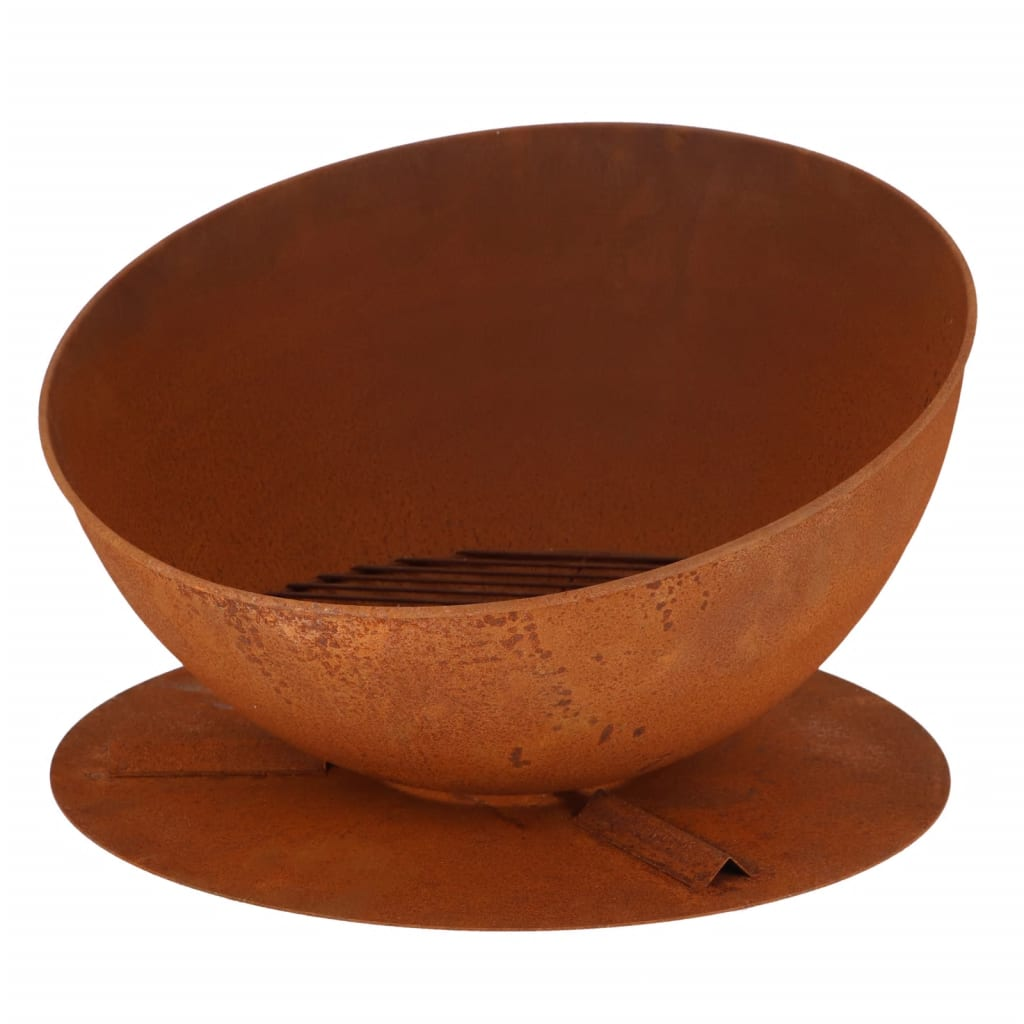 Rust Fire Bowl Sloping On Disc | Jscapes Home and Garden