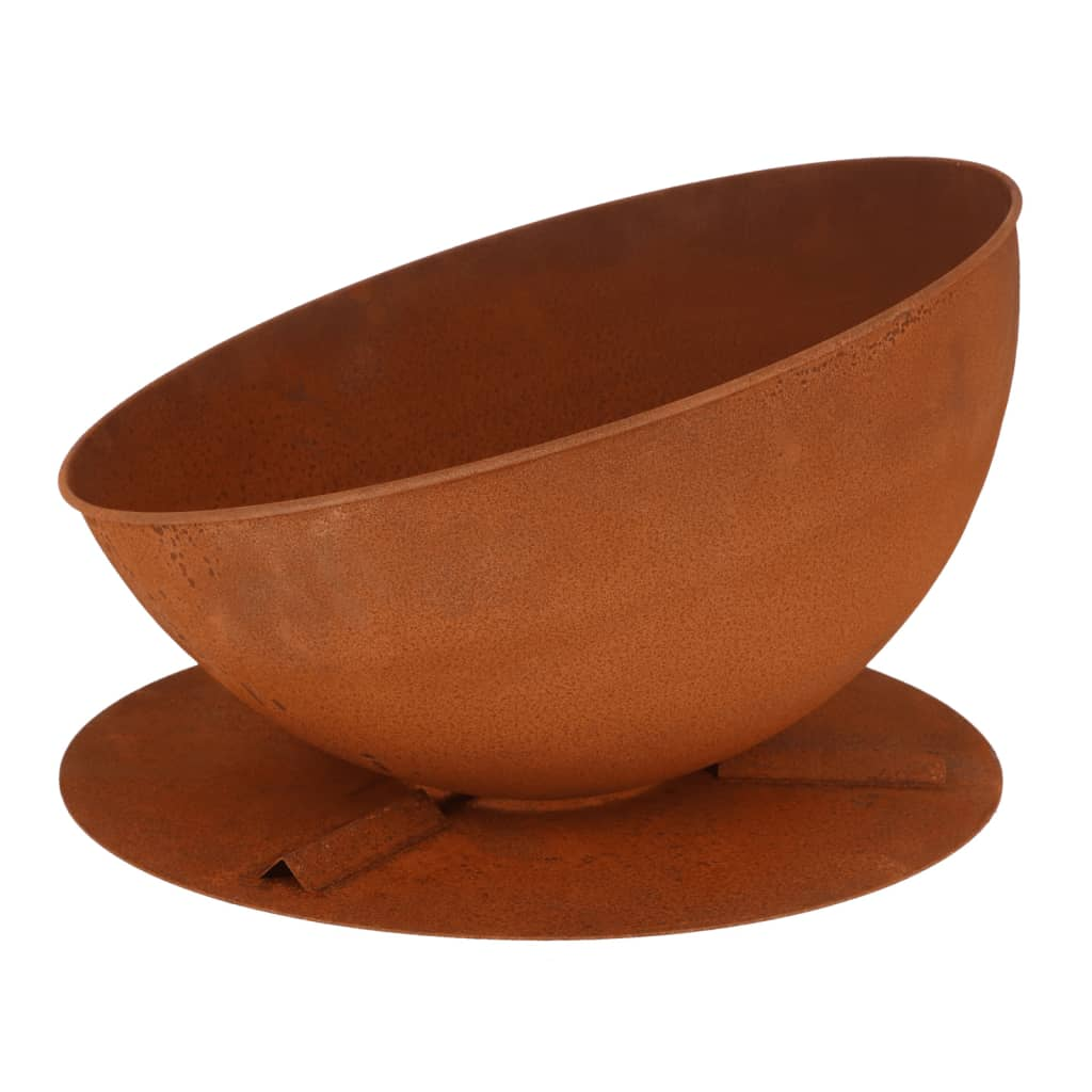 Rust Fire Bowl Sloping On Disc | Jscapes Home and Garden