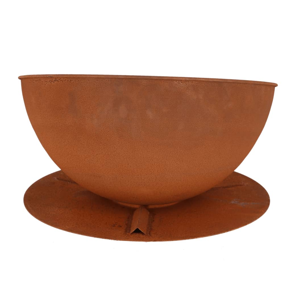 Rust Fire Bowl Sloping On Disc | Jscapes Home and Garden