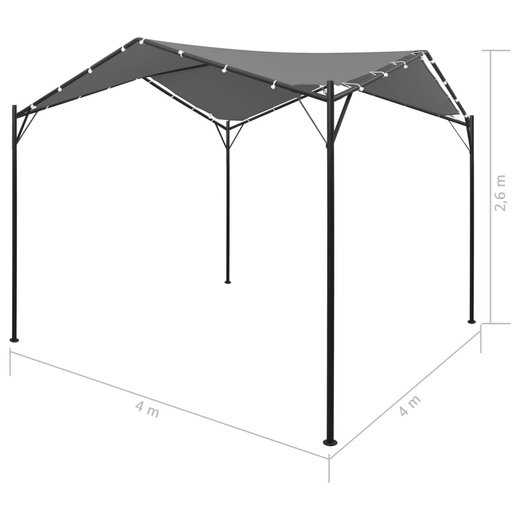  Oxford Fabric Anthracite Gazebo | Jscapes Home and Garden