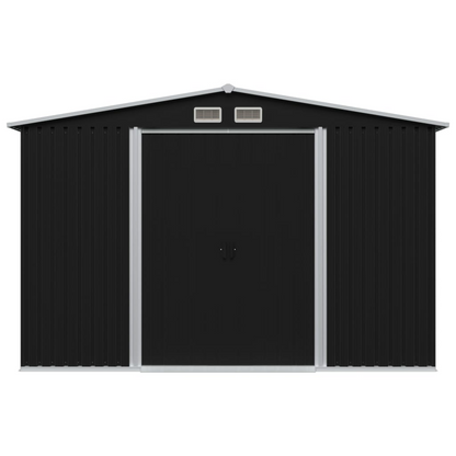 Garden Storage Shed Anthracite Steel 257x205x178 cm