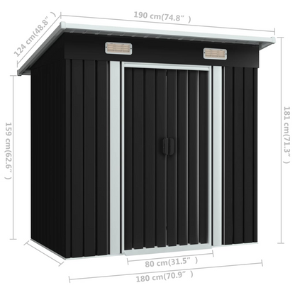 Garden Shed Anthracite Steel