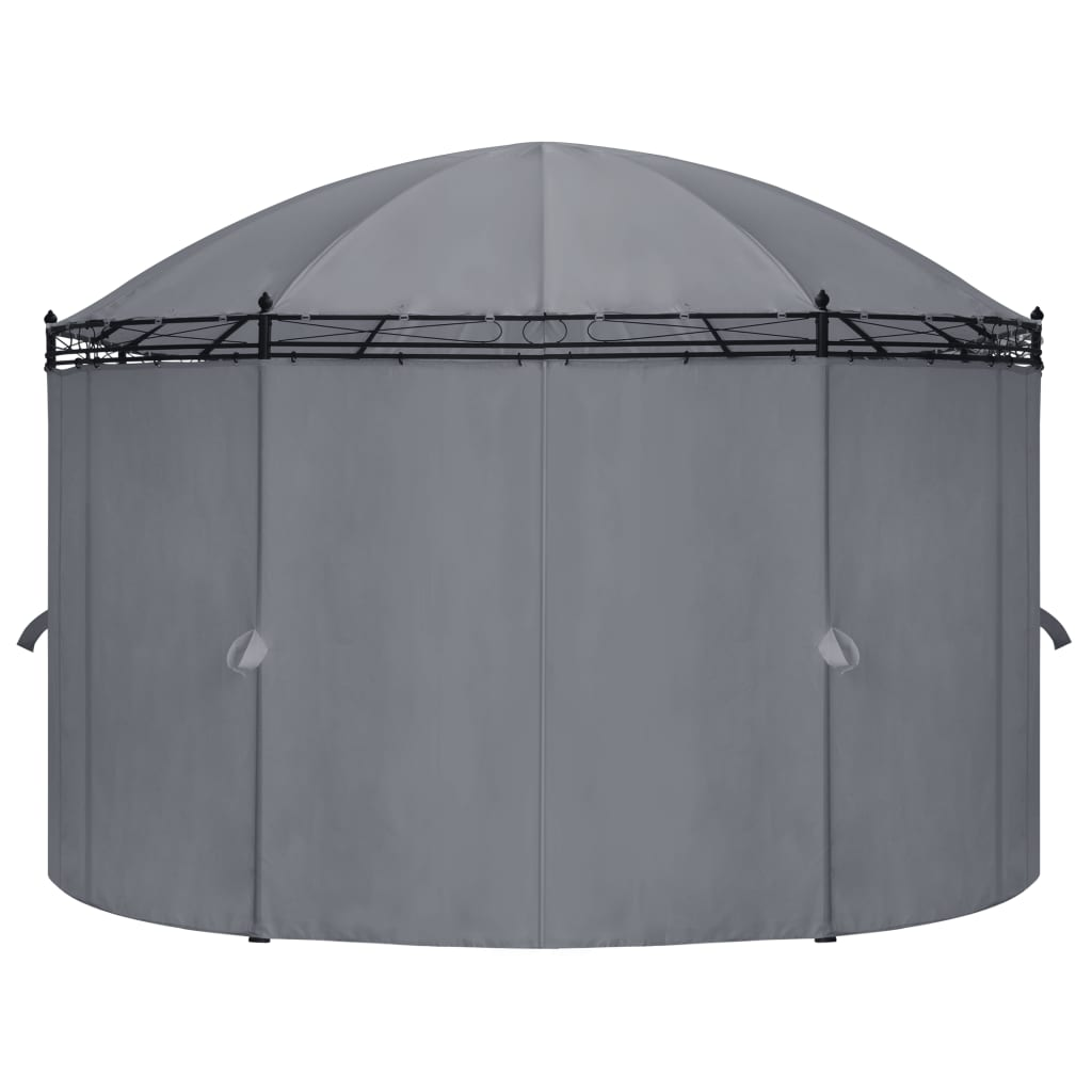 Anthracite Gazebo with Curtains