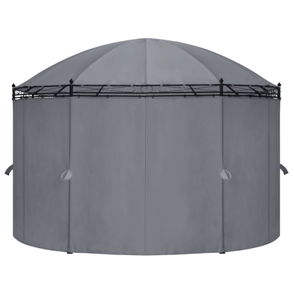 Anthracite Gazebo with Curtains