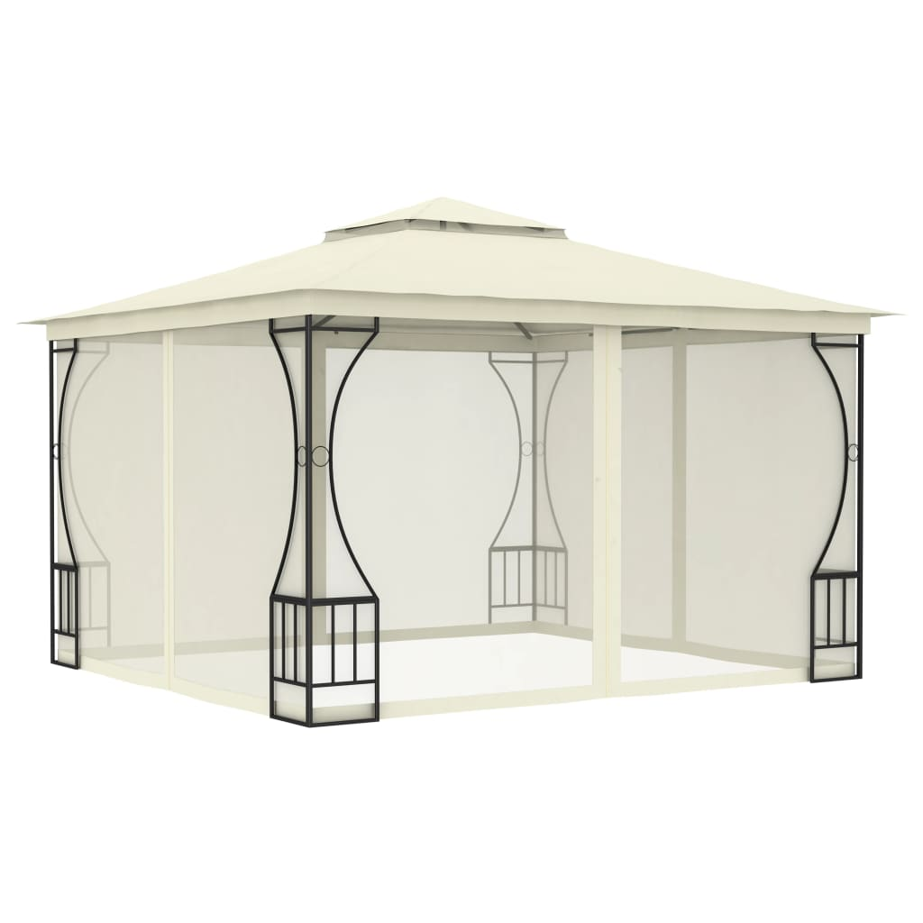 Cream Gazebo with Nets