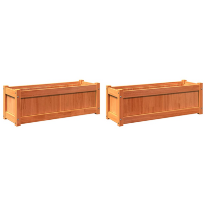 Set of 2 Solid Pine Garden Planters | Jscapes Home and Garden