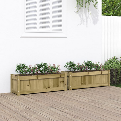 Set of 2 Impregnated Pine Garden Planters | Jscapes