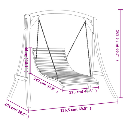 Solid Wood Swing Bed | Jscapes Home and Garden | Swings