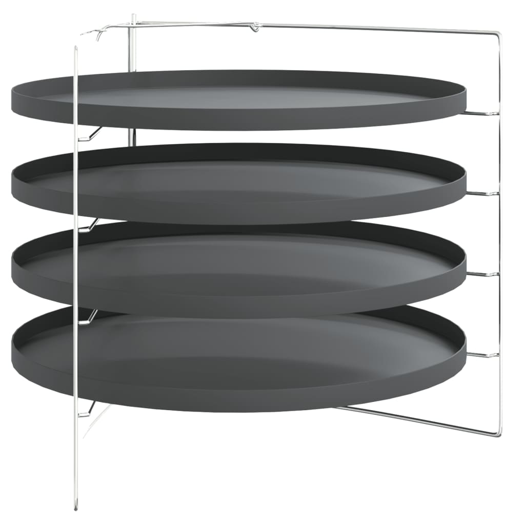 Set Of 4 Pizza Pans with Steel Rack | Jscapes Home and Garden