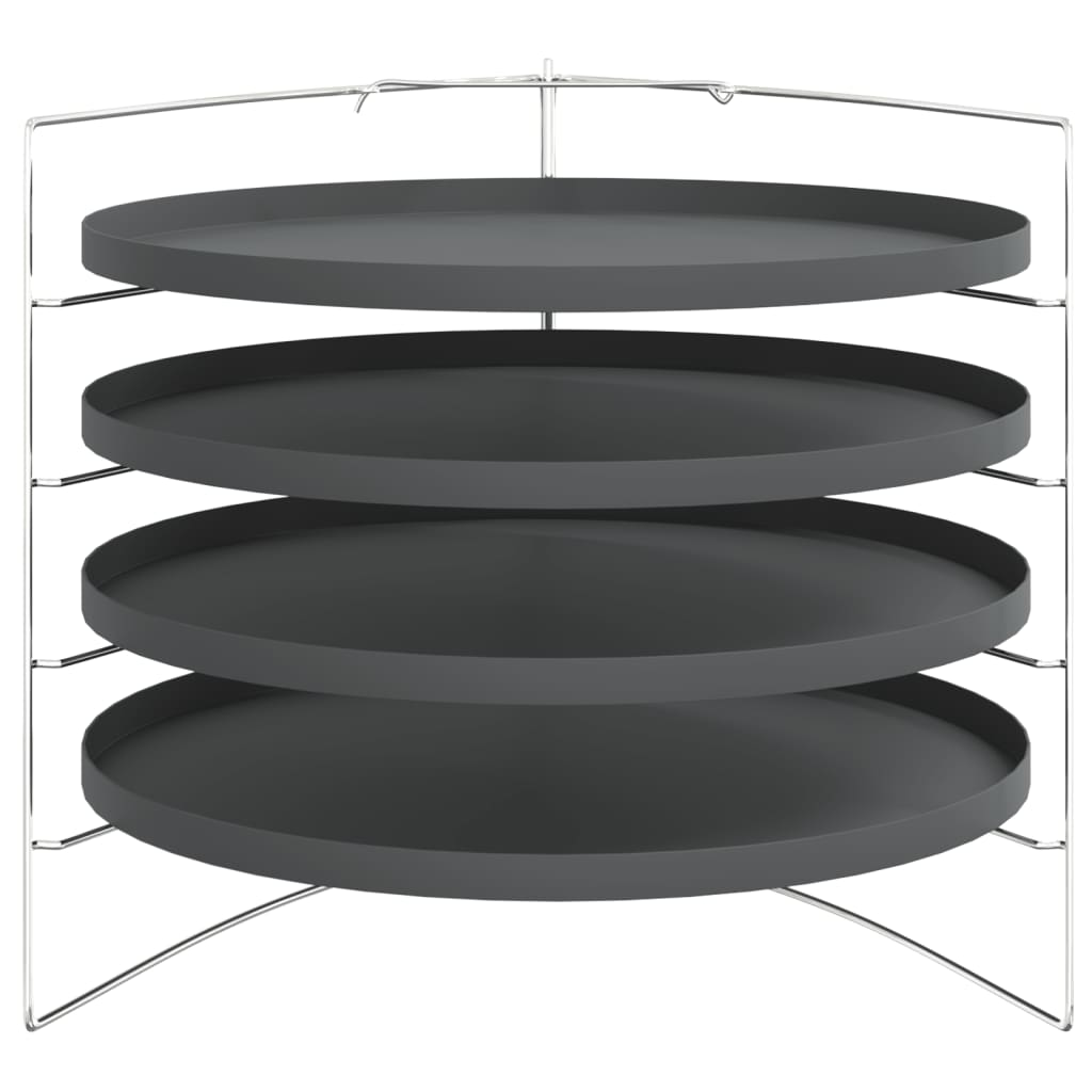 Set Of 4 Pizza Pans with Steel Rack | Jscapes Home and Garden