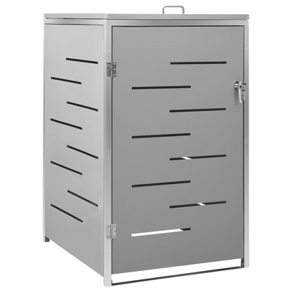 Single Wheelie Bin Shed Stainless Steel