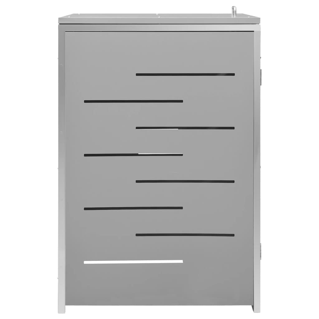 Single Wheelie Bin Shed Stainless Steel