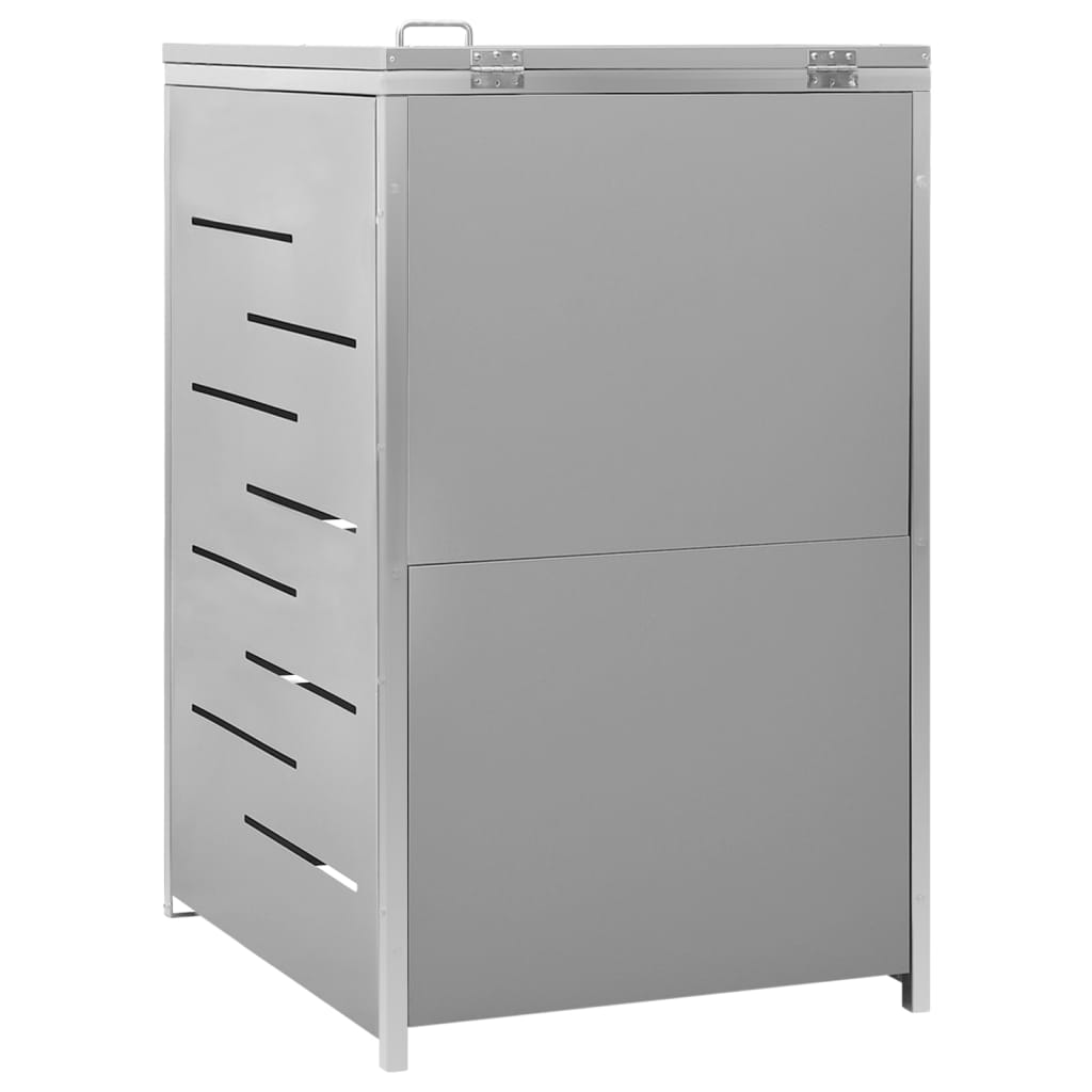 Single Wheelie Bin Shed Stainless Steel