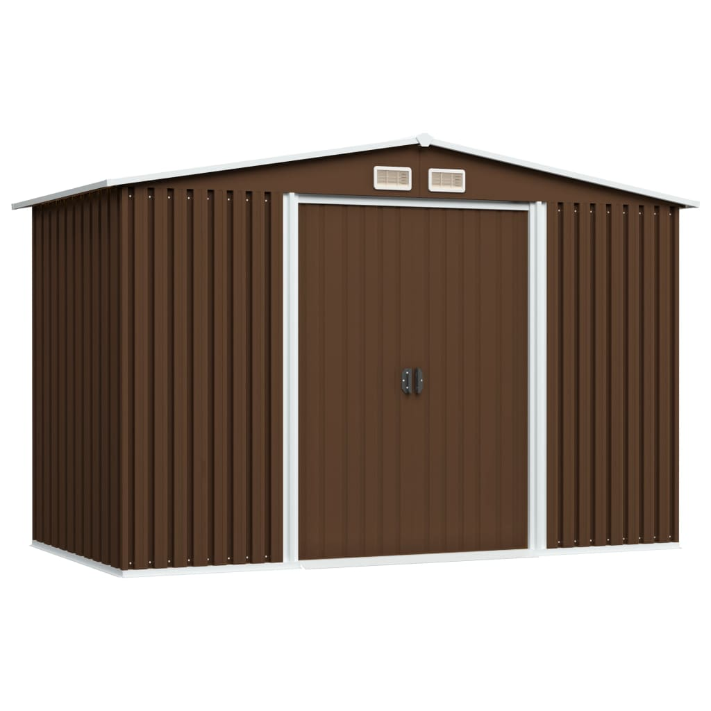 Garden Storage Shed Brown 257x205x178 cm