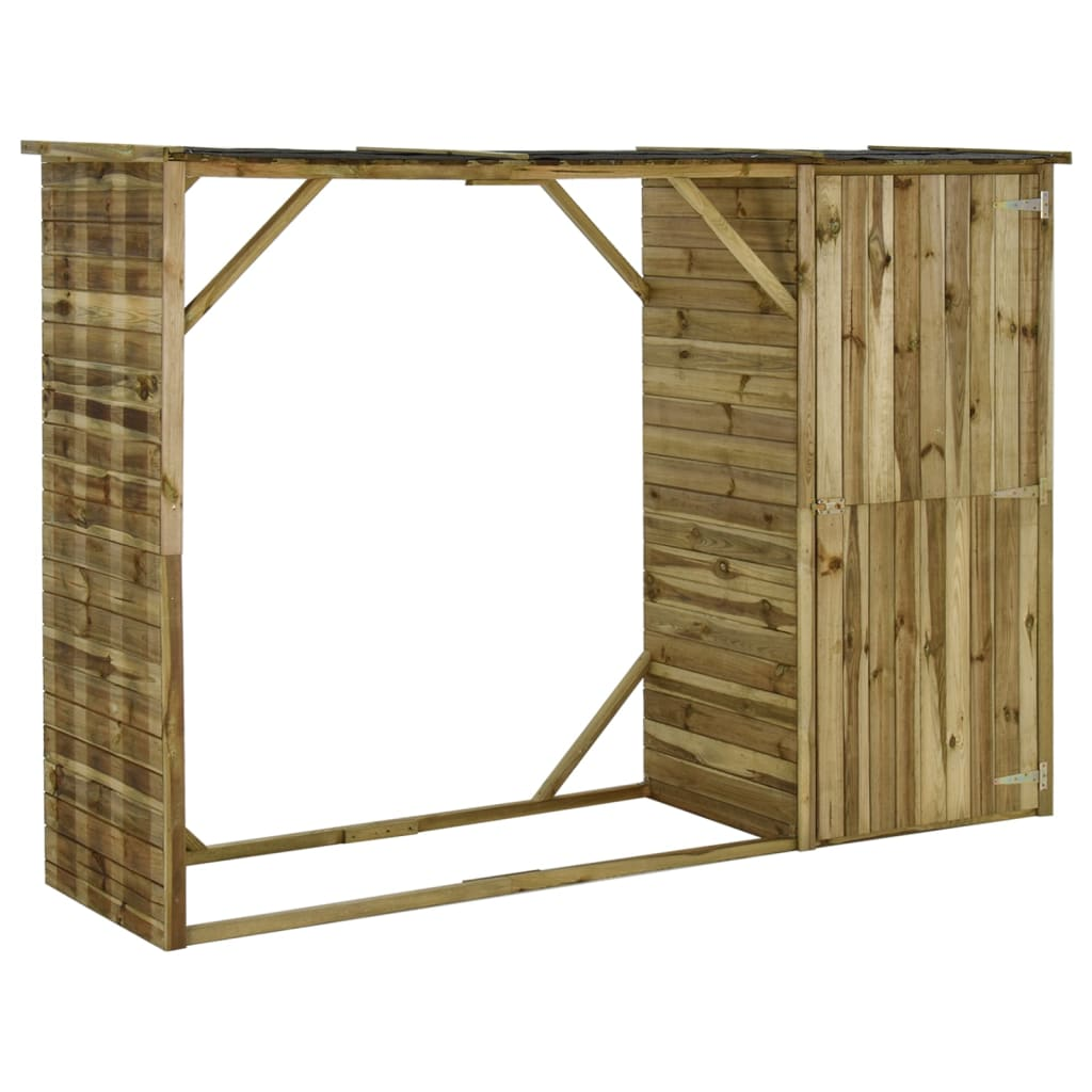 Pinewood Garden Firewood Storage Shed  253x80x170 cm