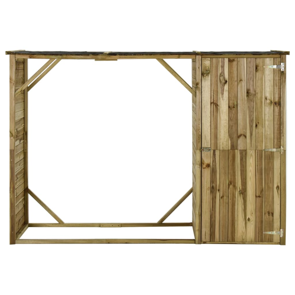 Pinewood Garden Firewood Storage Shed  253x80x170 cm