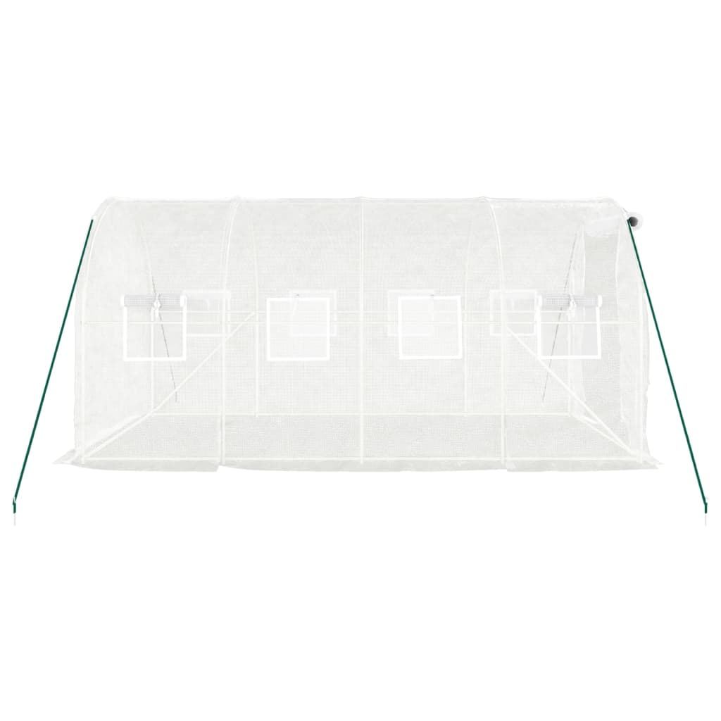 Greenhouse with Steel Frame White 8 m² 4x2x2 m