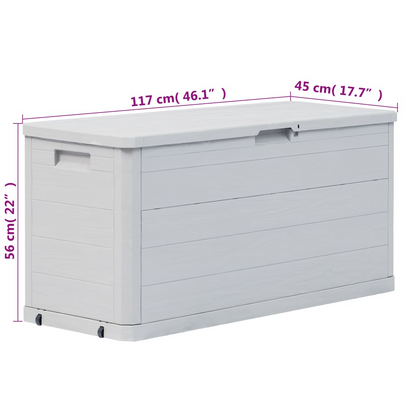  Light Grey Garden Storage Box 280 L