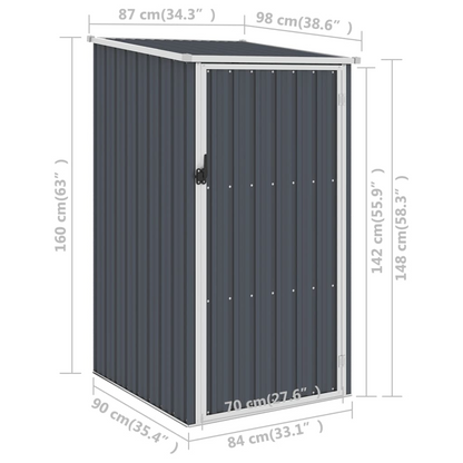 Garden Shed Anthracite 87x98x159 cm