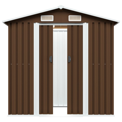 Garden Storage Shed Brown 204x132x186 cm