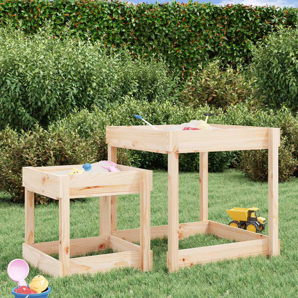 Sand Tables 2 pcs Solid Wood Pine