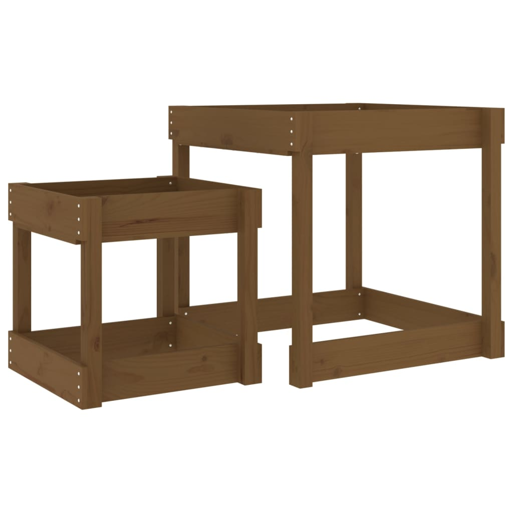 Honey Brown  Set of 2 Sand Tables