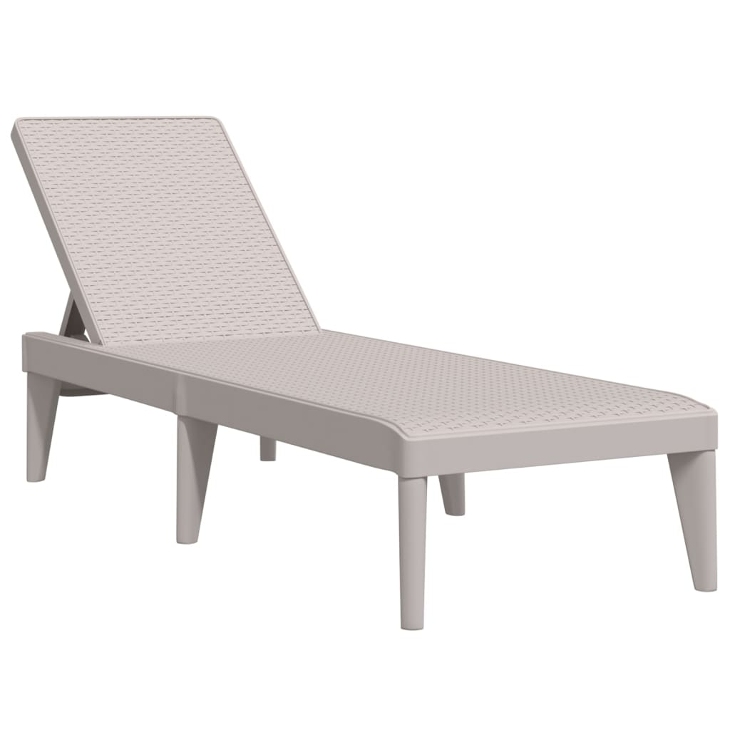 Cappuccino Sun Lounger 186x60x29 cm