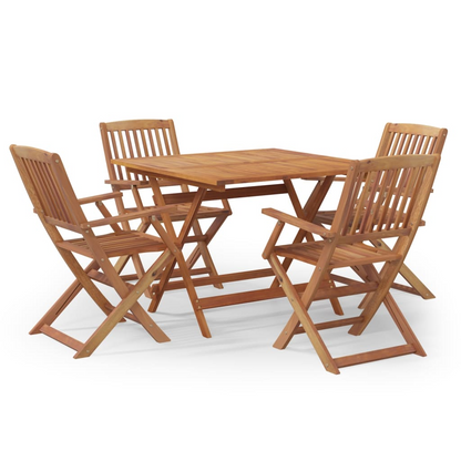 5 Piece Solid Acacia Wood Garden Dining Set