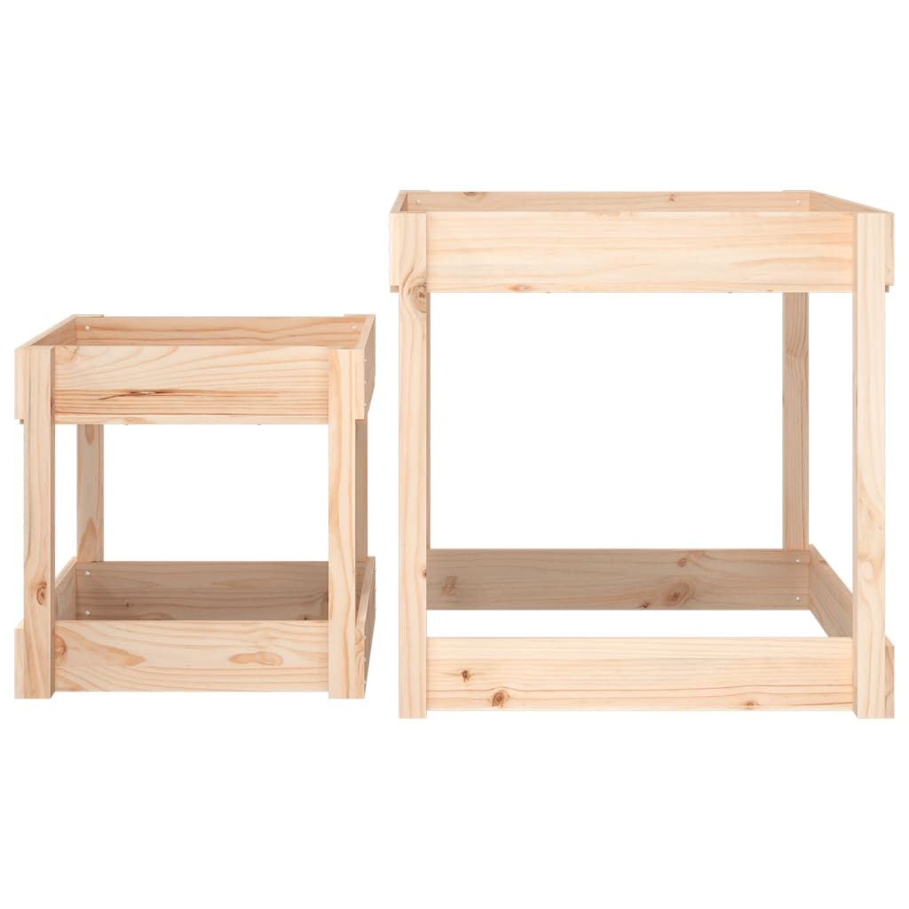 Sand Tables 2 pcs Solid Wood Pine