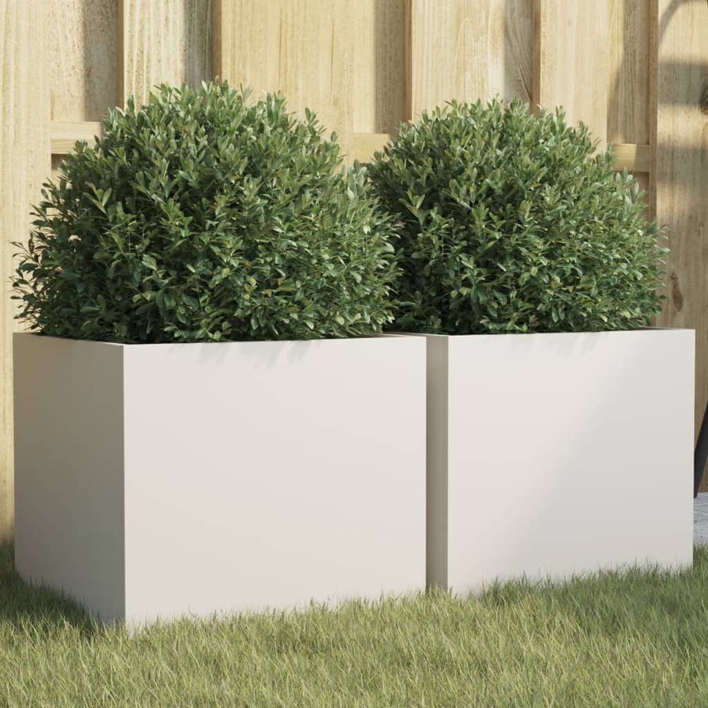  Set of 2 Steel Planters | Jscapes Home and Garden