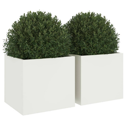  Set of 2 Steel Planters | Jscapes Home and Garden