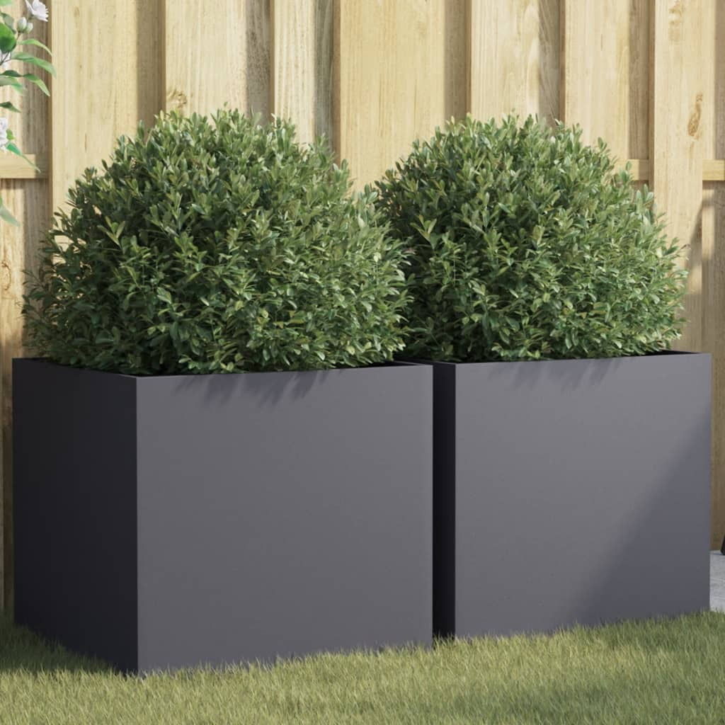 Set of 2 Anthracite Planters | Jscapes Home and Garden