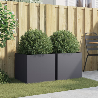 Set of 2 Anthracite Planters | Jscapes Home and Garden