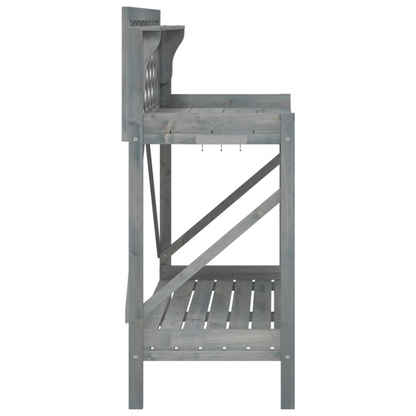  Potting Bench with Trellis- Grey