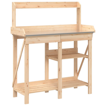 Potting Bench with Shelves