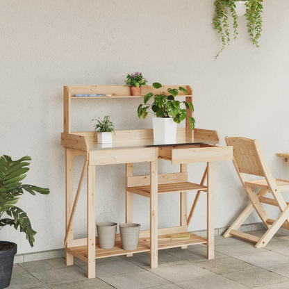 Potting Bench with Shelves