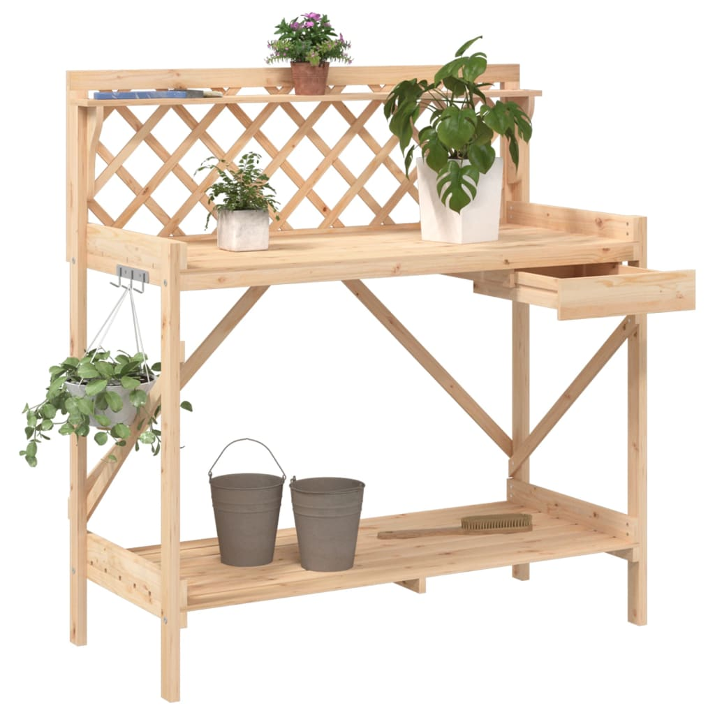 Potting Bench with Trellis