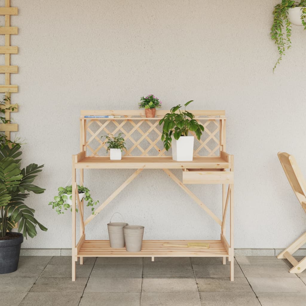 Potting Bench with Trellis