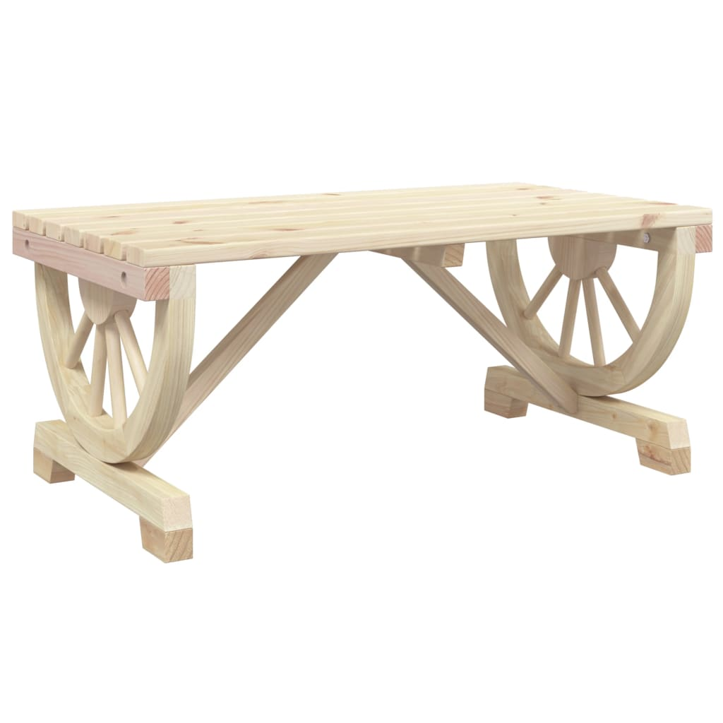  Solid Fir Wood Garden Coffee Table 90x50x40 cm