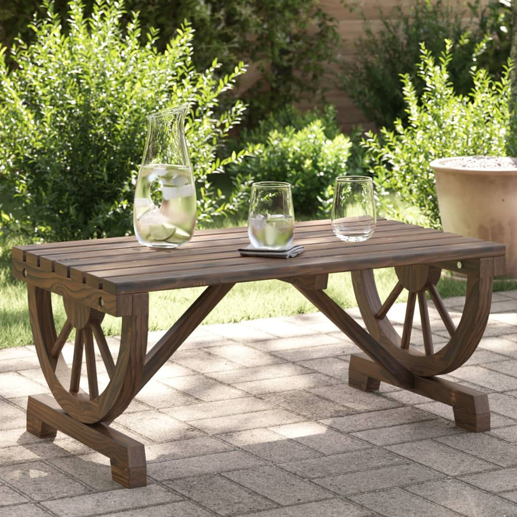  Solid Fir Wood Garden Coffee Table 90x50x40 cm